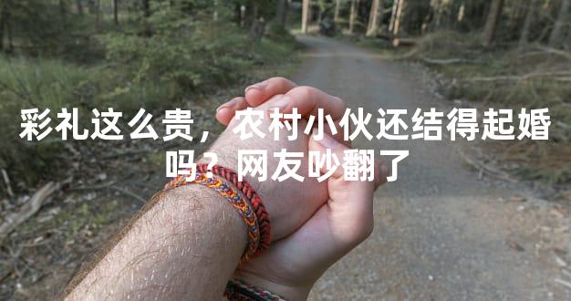彩礼这么贵，农村小伙还结得起婚吗？网友吵翻了