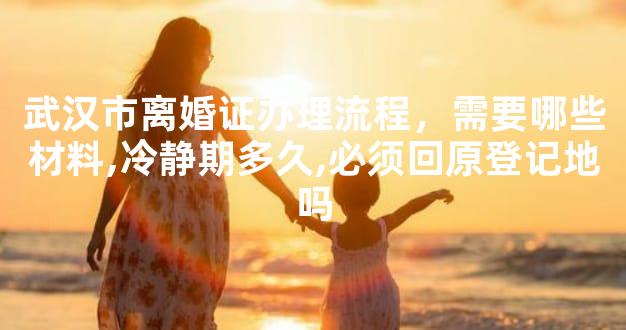 武汉市离婚证办理流程，需要哪些材料,冷静期多久,必须回原登记地吗